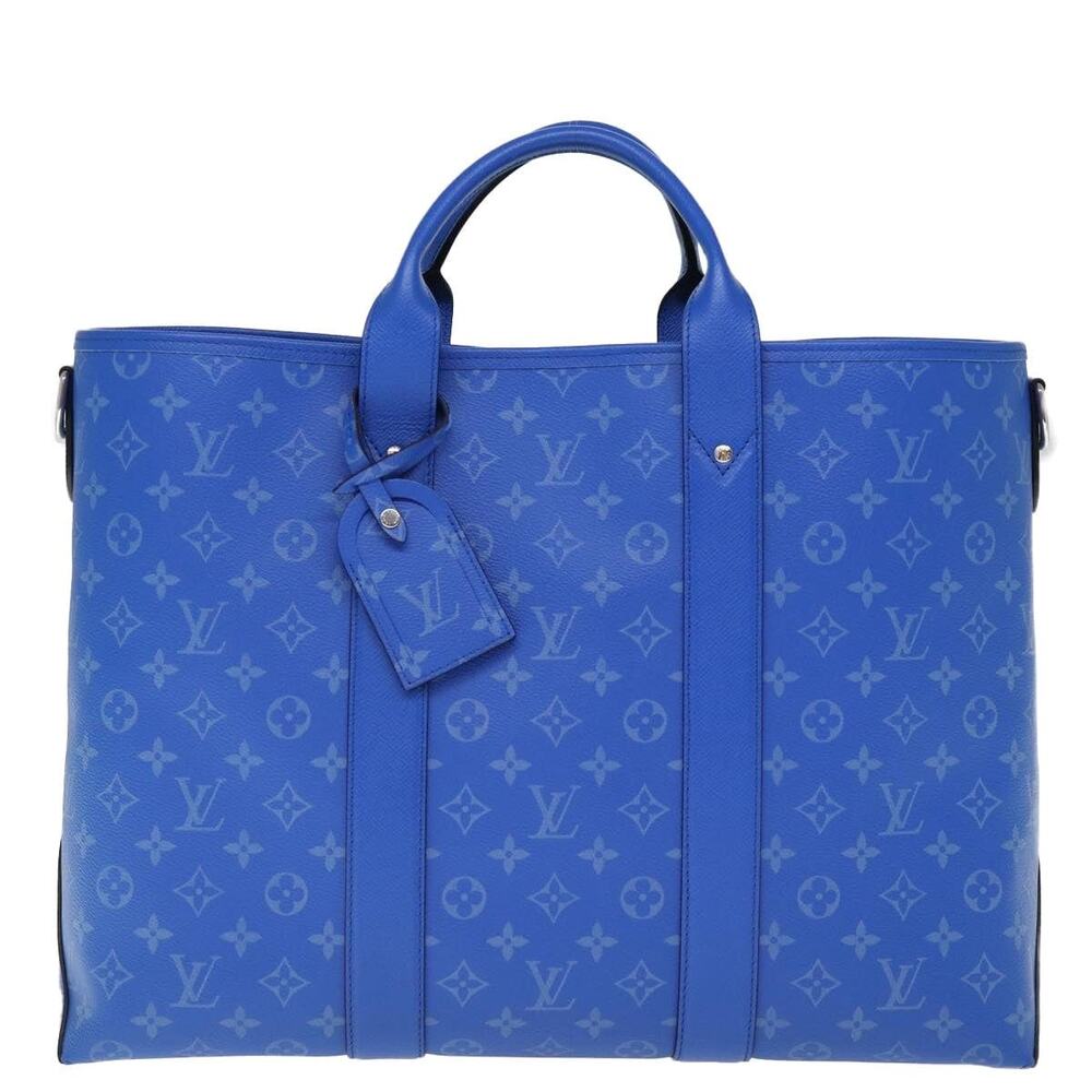 Louis Vuitton Taigalama Weekend Tote Nm Bag Blue